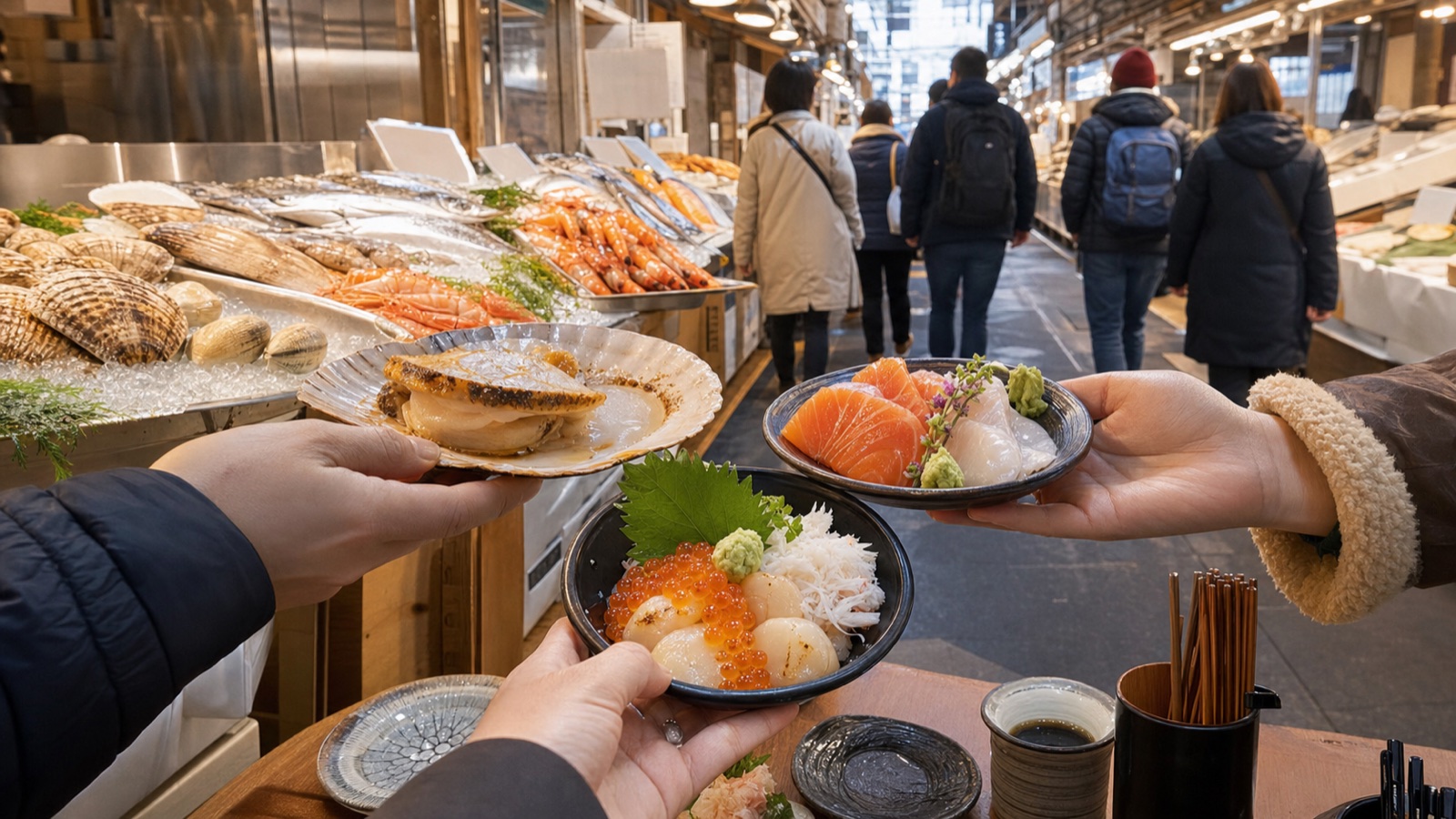 すすきの・二条市場 北海道の味を訪ねるフードツアー
